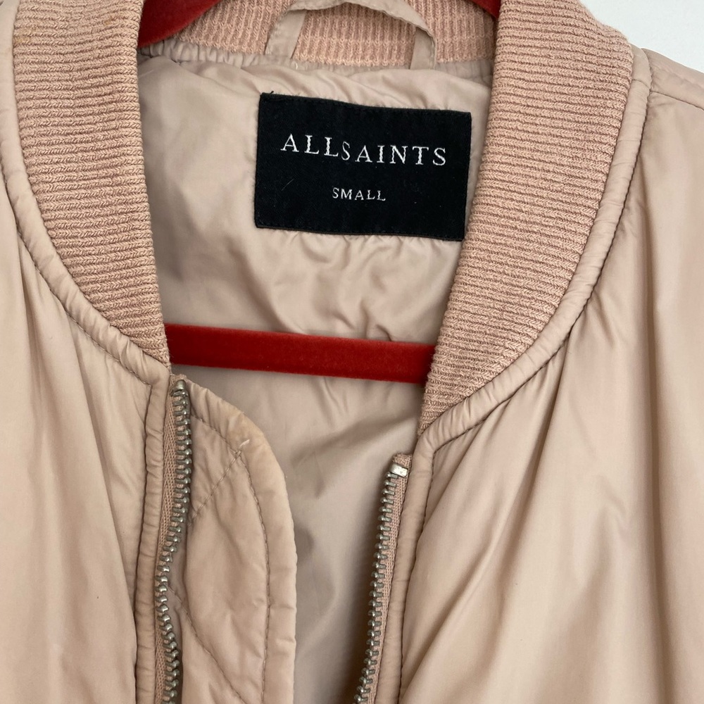 AllSaints blush bomber, size S